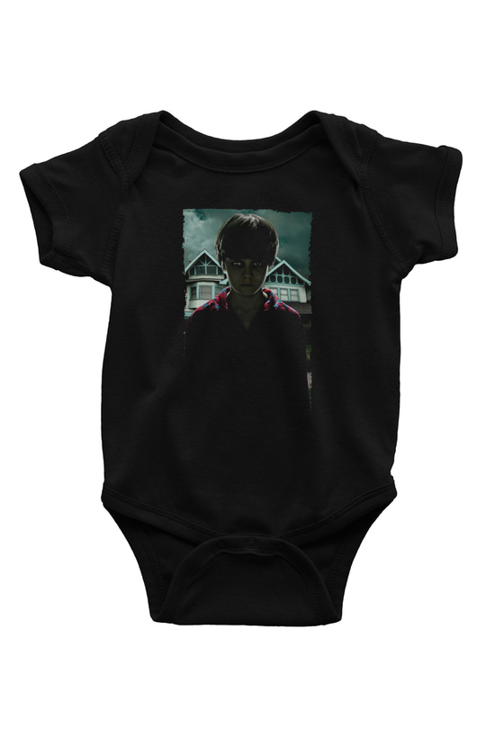 Unisex Ruhlar Bölgesi (Insidious) Baskılı Siyah Bebek Body - Zıbın