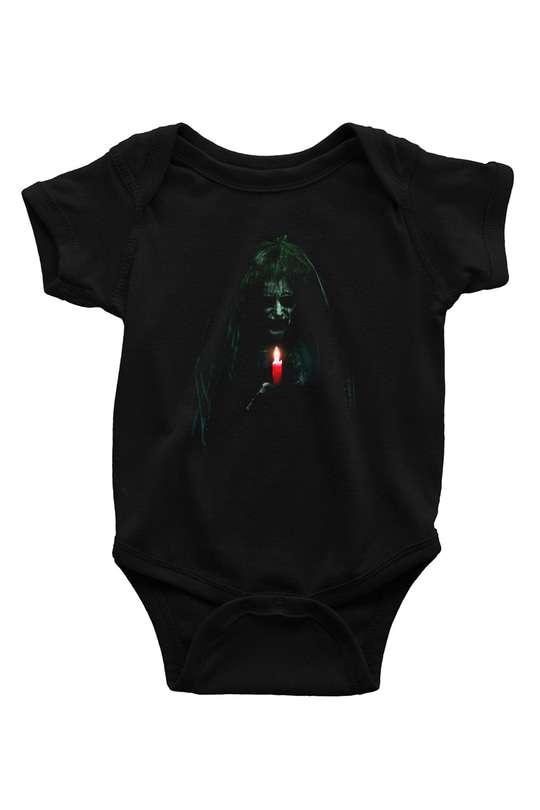 Unisex Ruhlar Bölgesi (Insidious) Baskılı Siyah Bebek Body - Zıbın