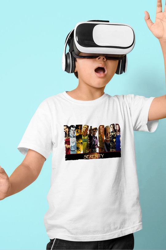 Unisex Serenity Baskılı Beyaz Çocuk Tshirt