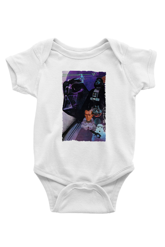 Unisex Star Wars Baskılı Bebek Body - Zıbın