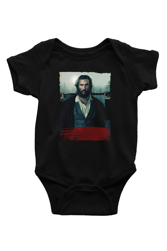 Unisex The Free State of Jones Baskılı Siyah Bebek Body - Zıbın