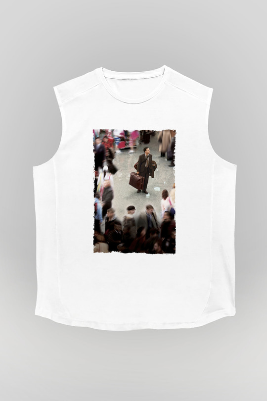 Unisex The Terminal Baskılı Beyaz Kolsuz Tshirt