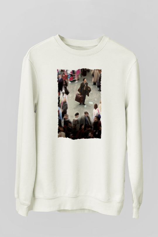 Unisex The Terminal Baskılı Beyaz Sweatshirt