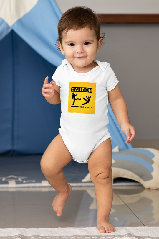Unisex This is Sparta Baskılı Bebek Body - Zıbın