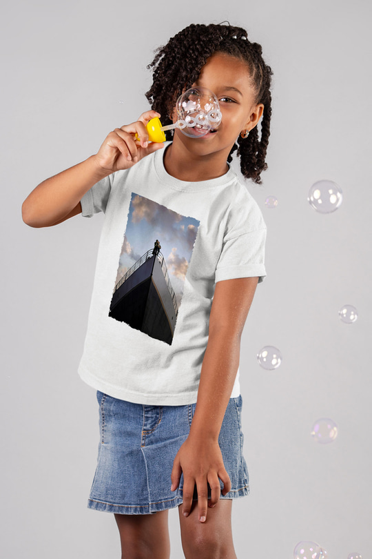 Unisex Titanik Baskılı Beyaz Çocuk Tshirt