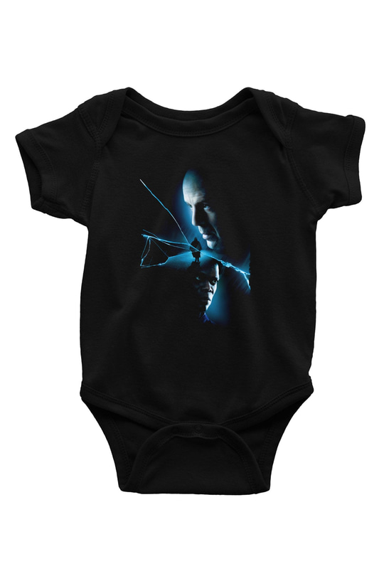 Unisex Unbreakable Baskılı Siyah Bebek Body - Zıbın