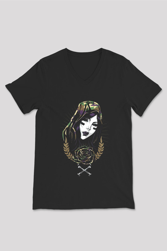 Unisex V Yaka Tişört TSR67