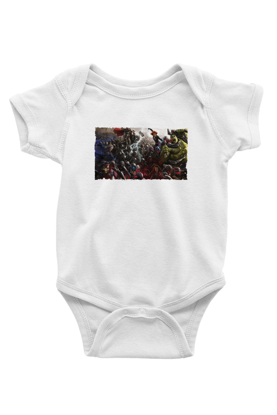 Unisex Yenilmezler 2 Avengers Age of Ultron Baskılı Bebek Body - Zıbın