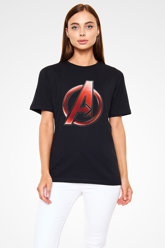 Yenilmezler (Avengers) Baskılı Siyah Tshirt