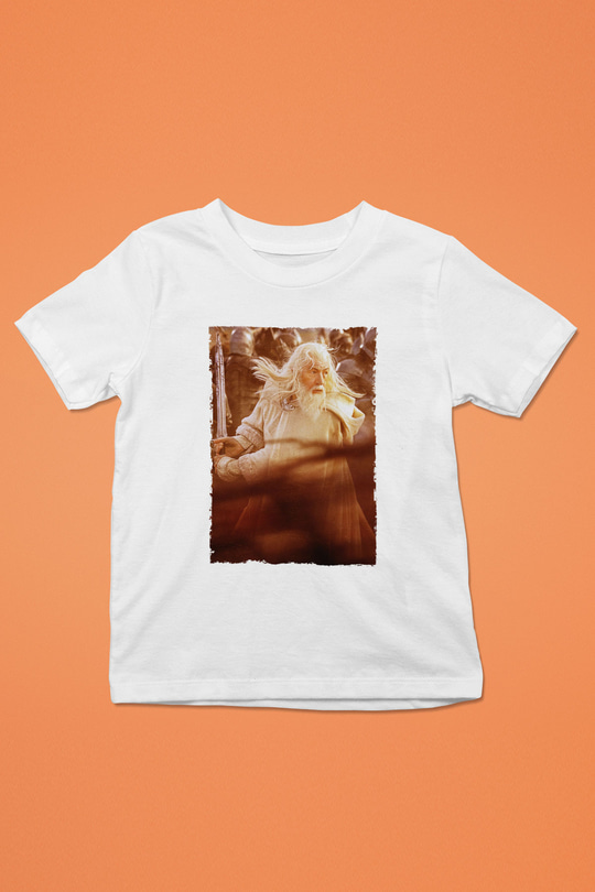 Unisex Yüzüklerin Efendisi Kralın Dönüşü (The Lord of the Rings The Return of the King) Baskılı Beyaz Çocuk Tshirt