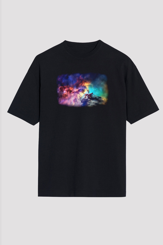 Uzay Siyah Oversize Tişört Oversize T-shirt - TişörtFabrikası