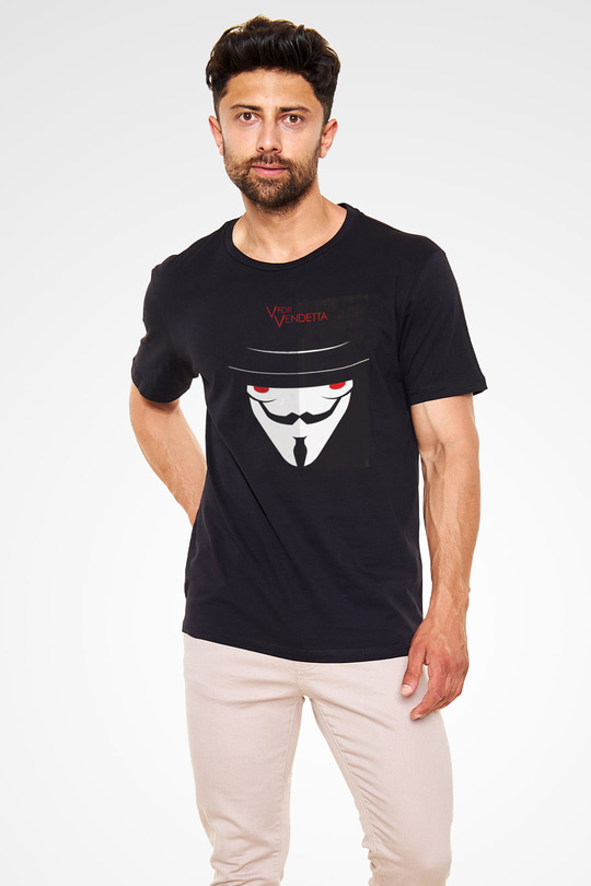 Vendetta Siyah Unisex Tişört T-Shirt