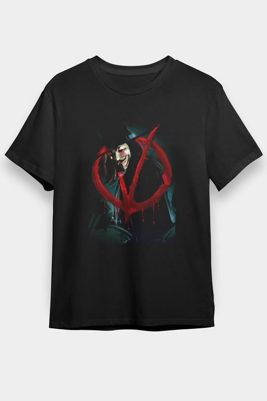 Vendetta Siyah Unisex Tişört T-Shirt