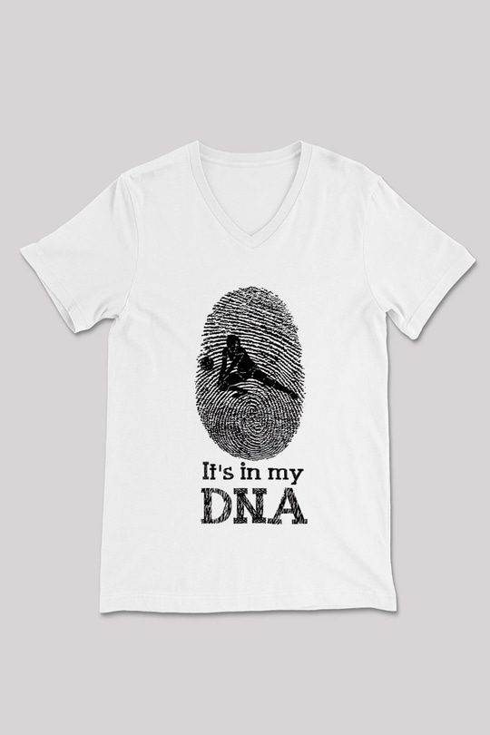 Voleybol Baskılı Unisex V Yaka Tişört - Tshirt
