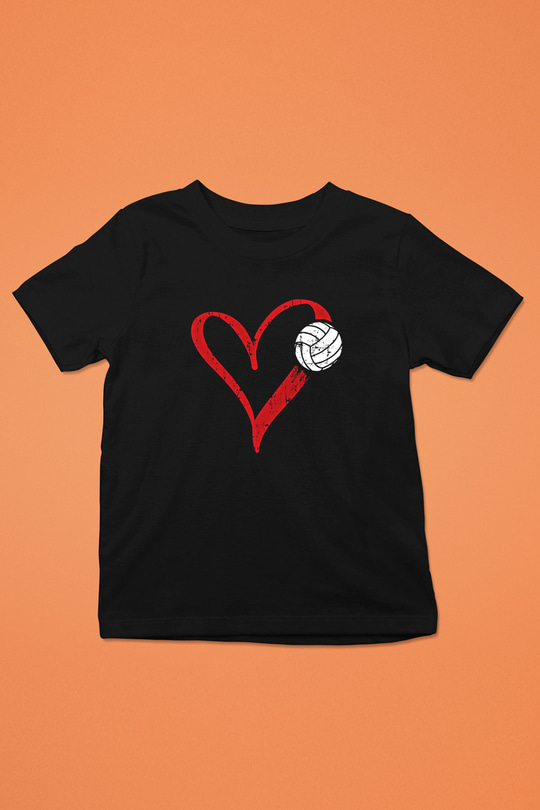 Voleybol - Volleyball Baskılı Unisex Siyah Çocuk Tİşörtü - Tshirt