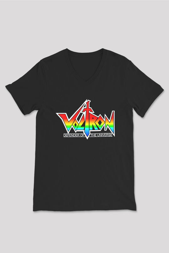 Voltron Siyah Unisex V Yaka Tişört