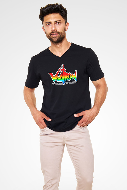 Voltron Siyah Unisex V Yaka Tişört
