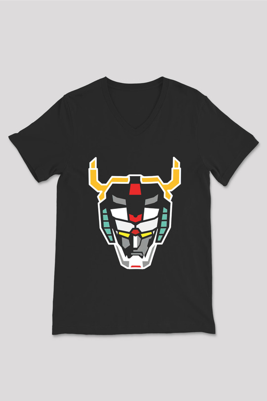 Voltron Siyah Unisex V Yaka Tişört