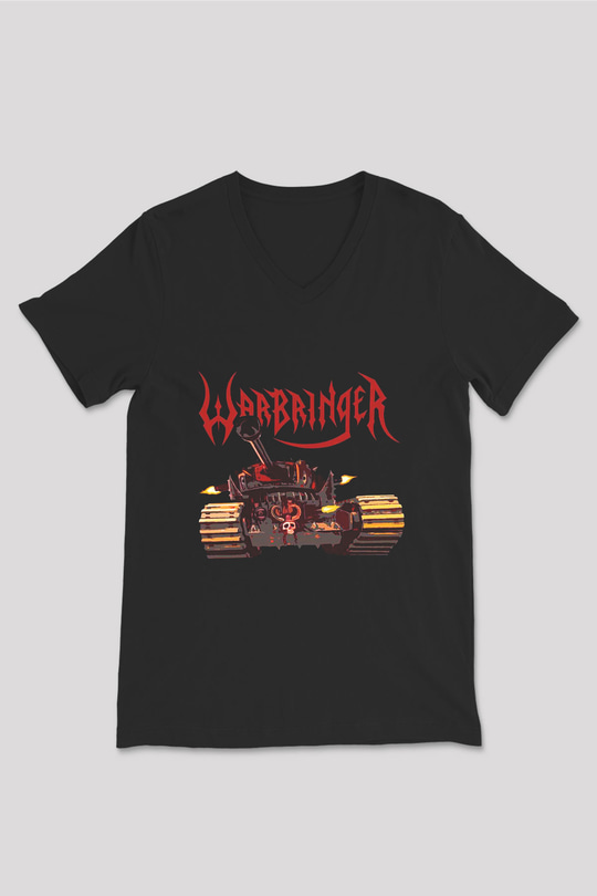 Warbringer Siyah Unisex V Yaka Tişört T-Shirt