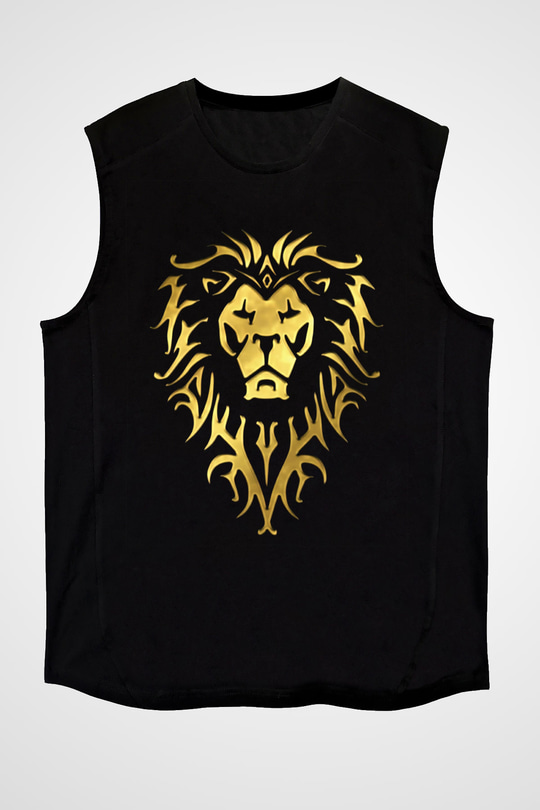 Warcraft Siyah Unisex Kolsuz Tişört