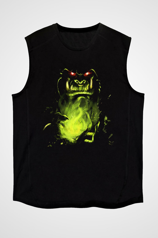 Warcraft Siyah Unisex Kolsuz Tişört