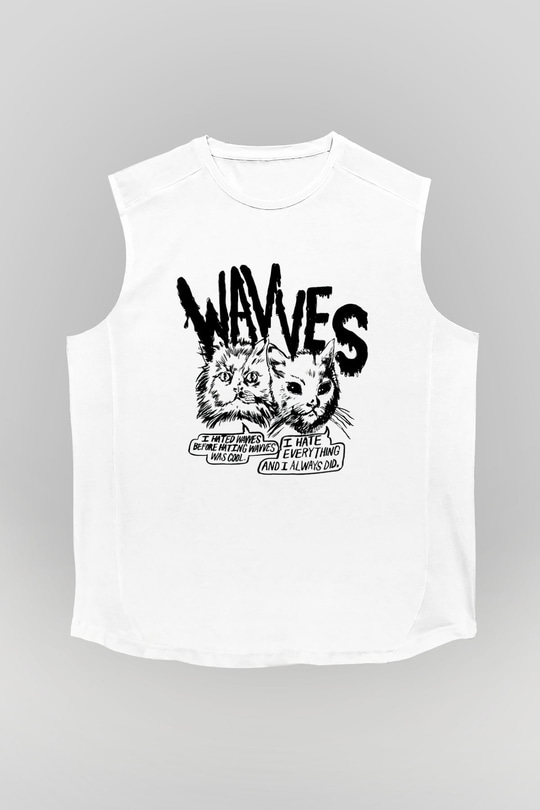 Wavves Beyaz Unisex Kolsuz Tişört