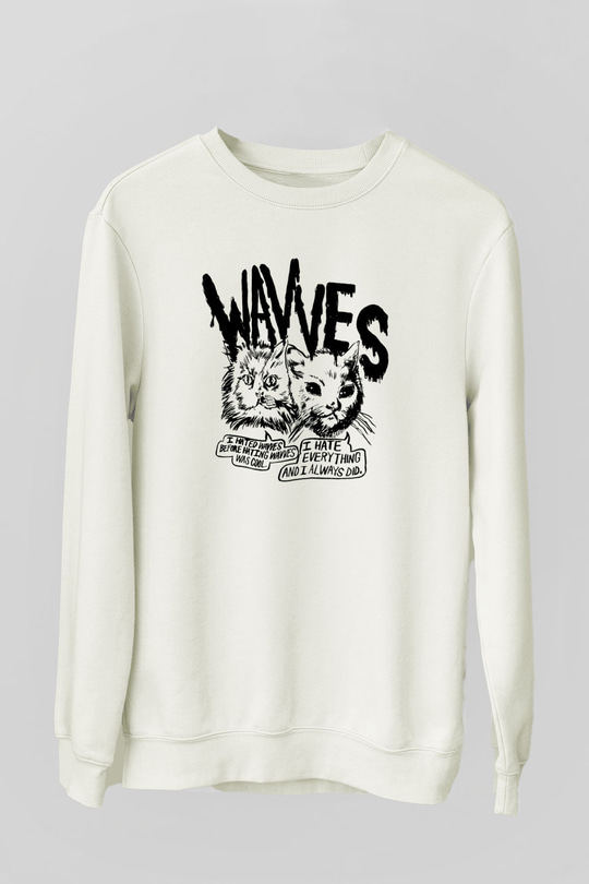 Wavves Beyaz Unisex Sweatshirt