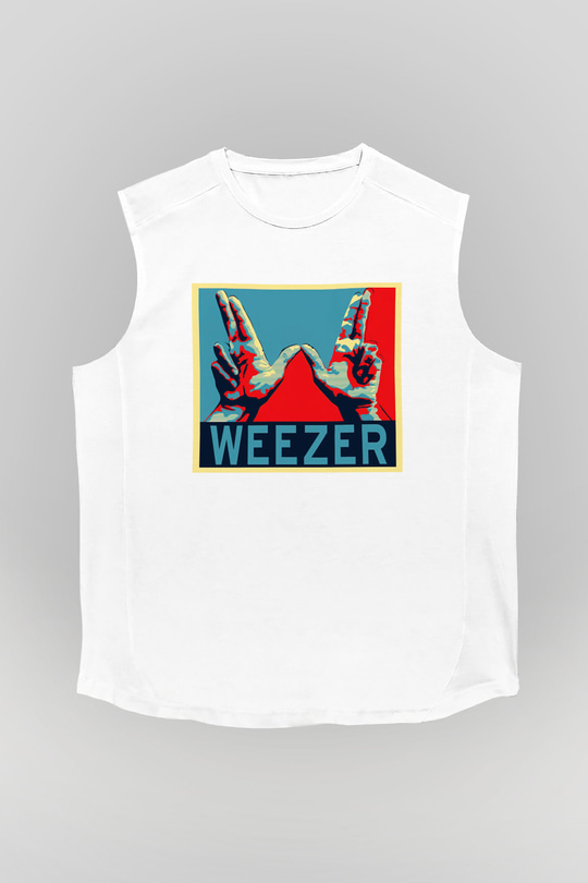 Weezer Beyaz Unisex Kolsuz Tişört