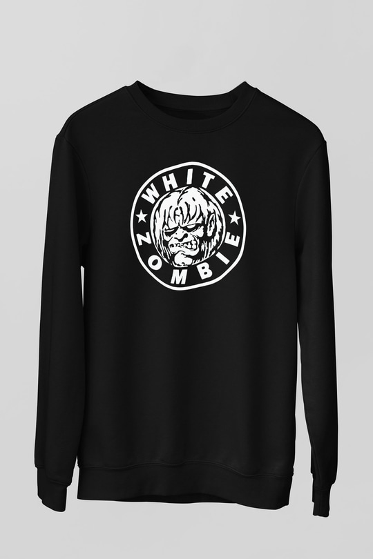 White Zombie Siyah Unisex Sweatshirt