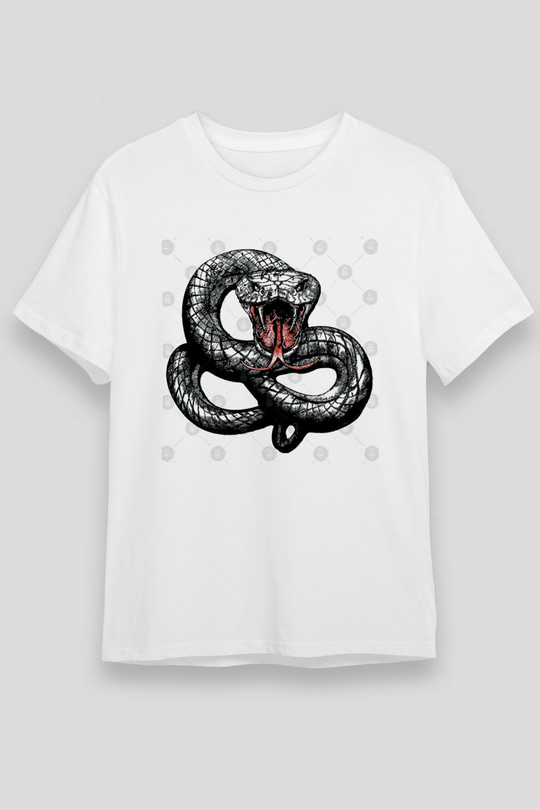 Whitesnake Baskılı Unisex Beyaz Tişört - Tshirt