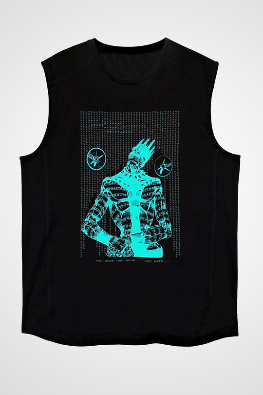 Whitesnake Baskılı Unisex Siyah Kolsuz Tişört - Tshirt