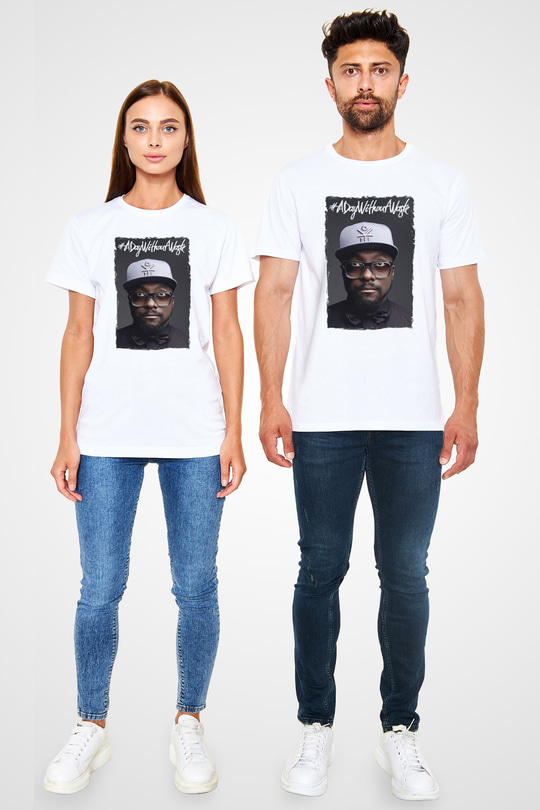Will.I.Am Beyaz Unisex Tişört T-Shirt - TişörtFabrikası