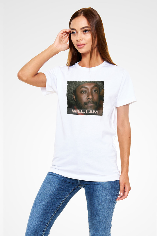 Will.I.Am Beyaz Unisex Tişört T-Shirt - TişörtFabrikası