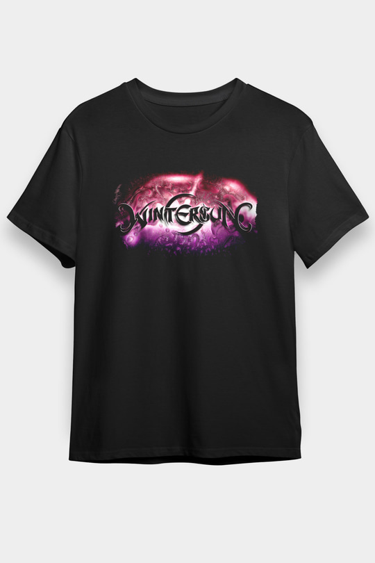 Wintersun Baskılı Unisex Siyah Tişört - Tshirt