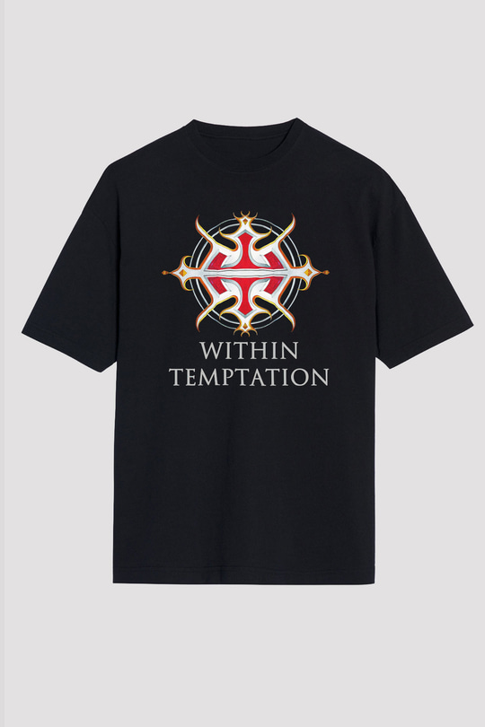 Within Temptation Siyah Unisex Oversize Tişört T-Shirt