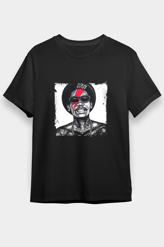 Wiz Khalifa Baskılı Unisex Siyah Tişört