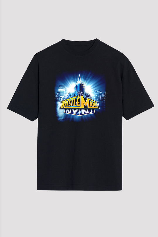WrestleMania Siyah Oversize Tişört