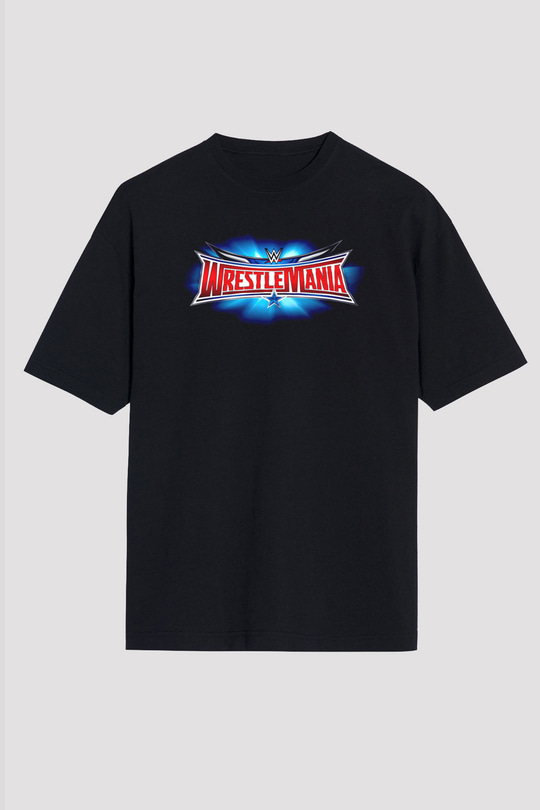 WrestleMania Siyah Oversize Tişört
