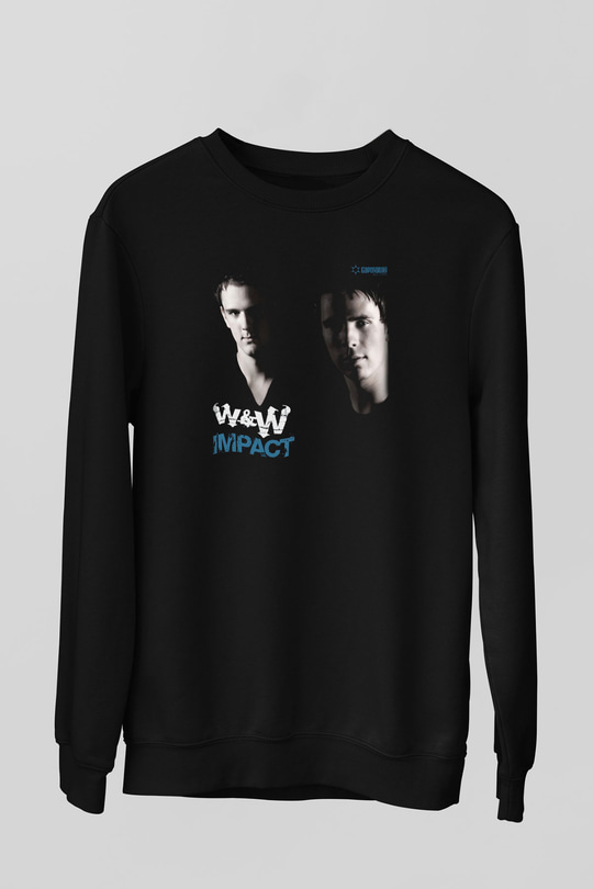 W&W Siyah Unisex Sweatshirt