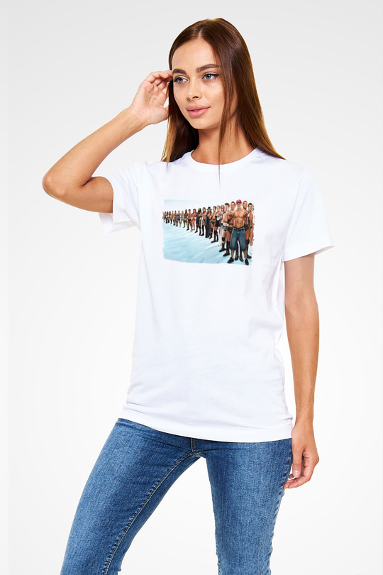 WWE Beyaz Unisex Tişört