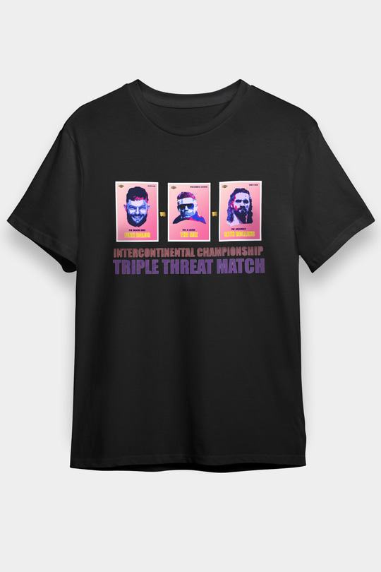 WWE Siyah Unisex Tişört