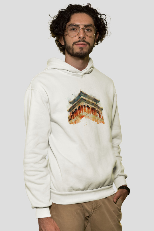 Yasak Şehir Beyaz Unisex Hoodie