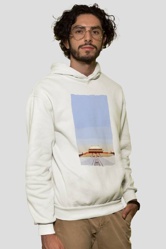 Yasak Şehir Beyaz Unisex Hoodie