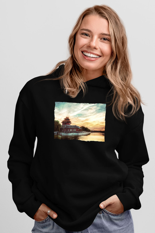 Yasak Şehir Siyah Unisex Hoodie