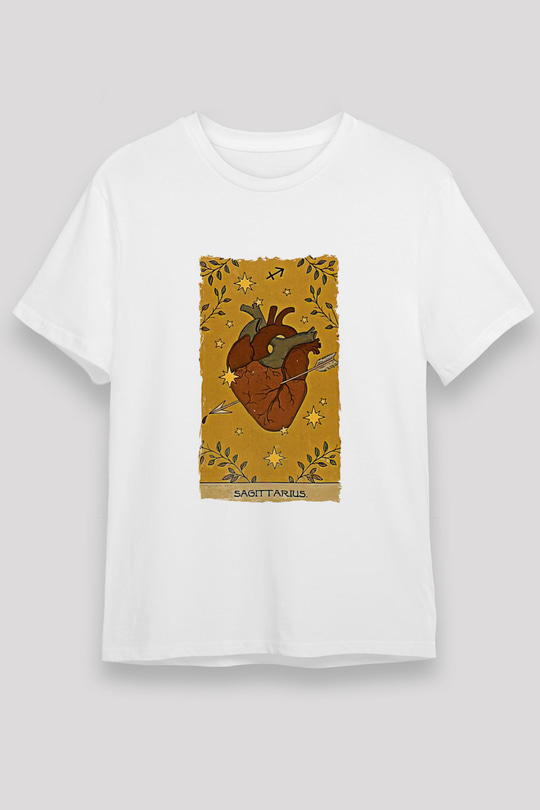Yay Burcu Unisex Baskılı Beyaz Tişört - Tshirt