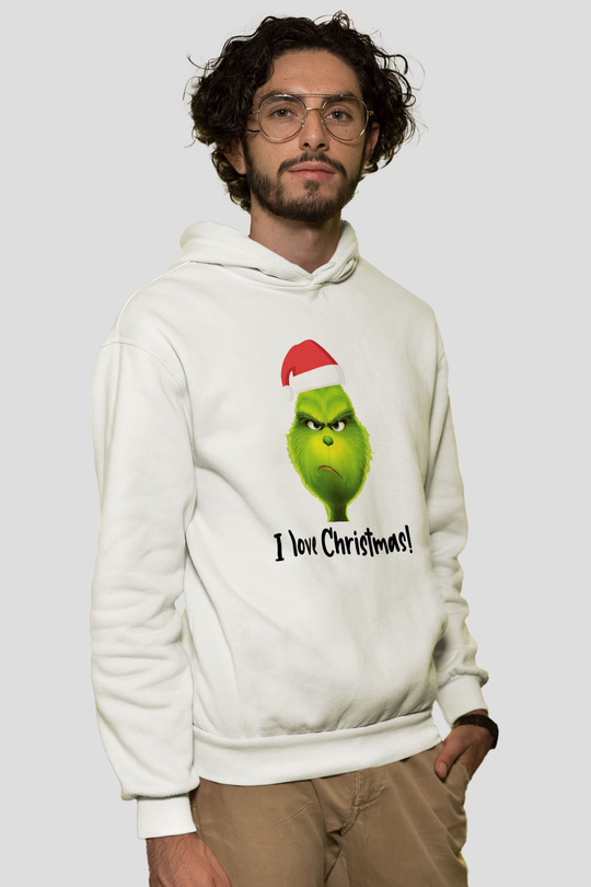 Yılbaşı Beyaz Unisex Hoodie