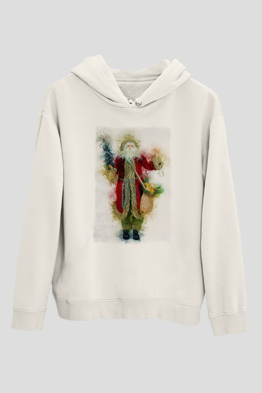 Yılbaşı Beyaz Unisex Hoodie