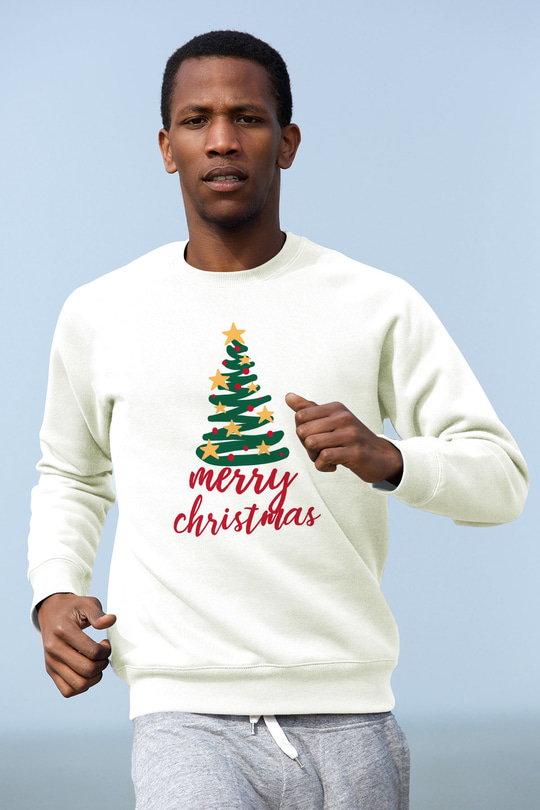 Yılbaşı Beyaz Unisex Sweatshirt