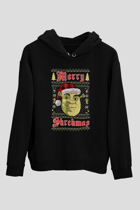 Yılbaşı Siyah Unisex Hoodie