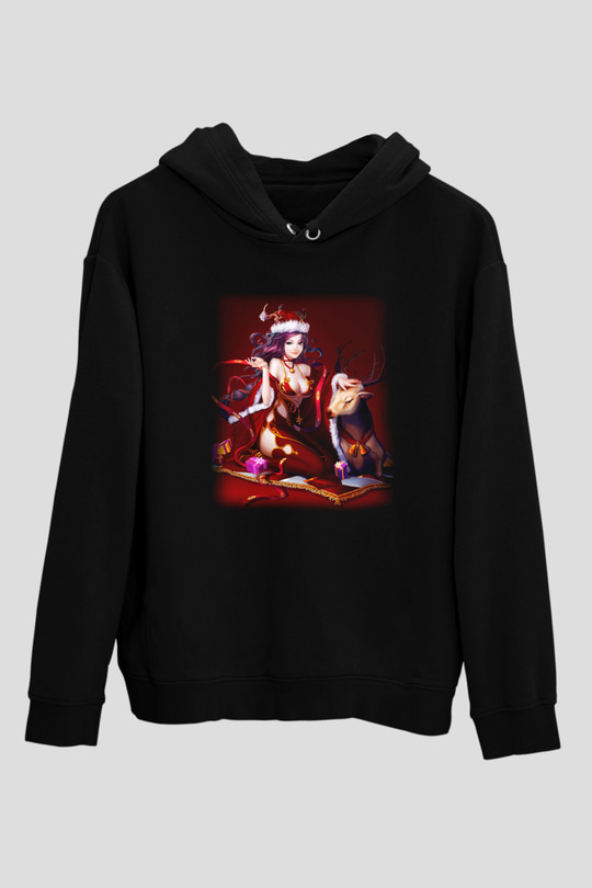 Yılbaşı Siyah Unisex Hoodie